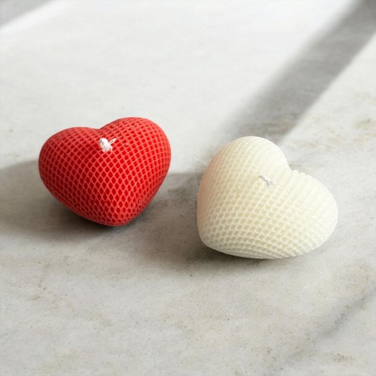 Dotted Heart Big Candle – Elegant Handcrafted Décor (Pack of 2)