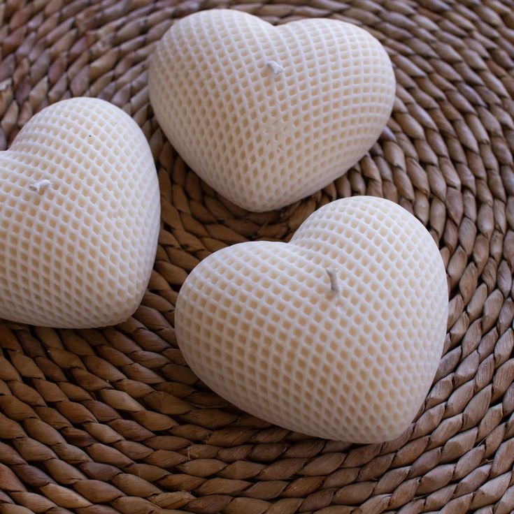 Dotted Heart Small Candle – Handcrafted Luxury Set (Pack of 4)