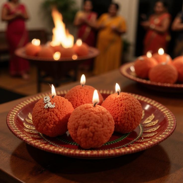 Ladoo Candle – Luxury Handcrafted Scented Bliss (Pack of 4)