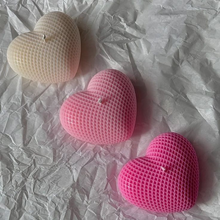 Dotted Heart Small Candle – Handcrafted Luxury Set (Pack of 4)