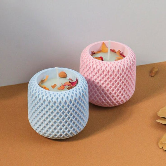 Mesh Pot Jar Candle – Rustic Elegance in Wax