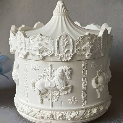 White Embossed Jar Candle – Regal Luxury Handcrafted Décor