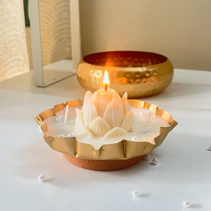 Lotus Urli Candle – Premium Handmade Luxury
