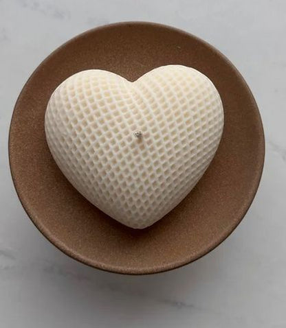 Dotted Heart Small Candle – Handcrafted Luxury Set (Pack of 4)