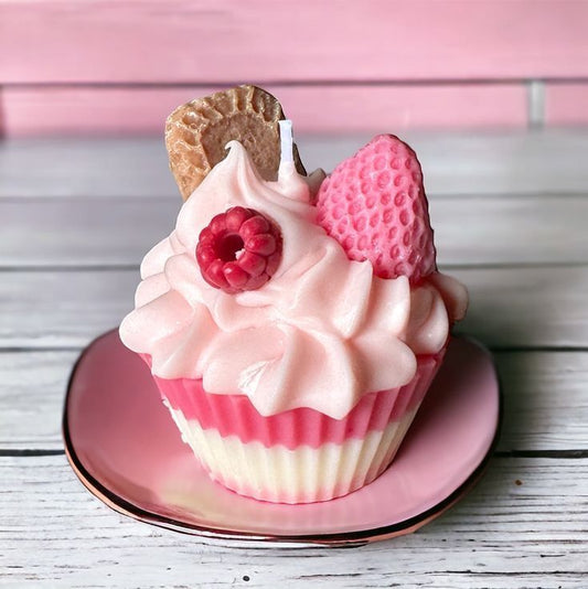 Berry Bliss Cupcake Candle (Pack Of 2)