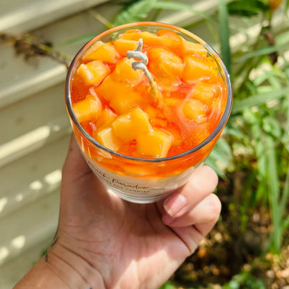 Peach Paradise Dessert Candle – Handcrafted Luxe Parfait in Wax