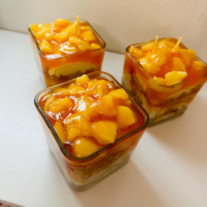 Peach Paradise Dessert Candle – Handcrafted Luxe Parfait in Wax